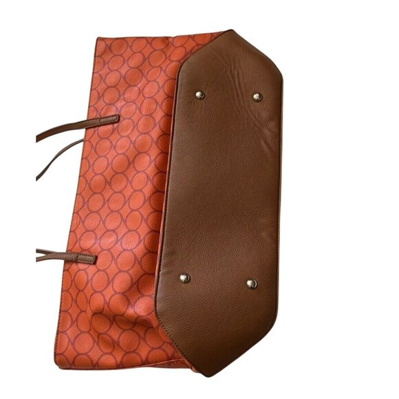 Nine west orange handbag tote beach baglarge multipurpose - Picture 10 of 11